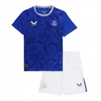 Everton Ashley Young #18 Heimtrikotsatz Kinder 2024-25 Kurzarm (+ Kurze Hosen)